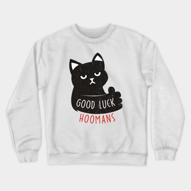 funny cat Crewneck Sweatshirt by teemarket